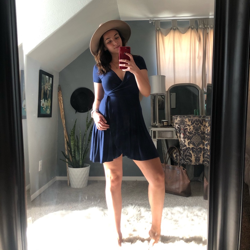 Cute short navy blue dress
